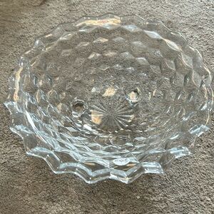 Vintage Glass Footed Fostoria American Pattern‎ Bowl